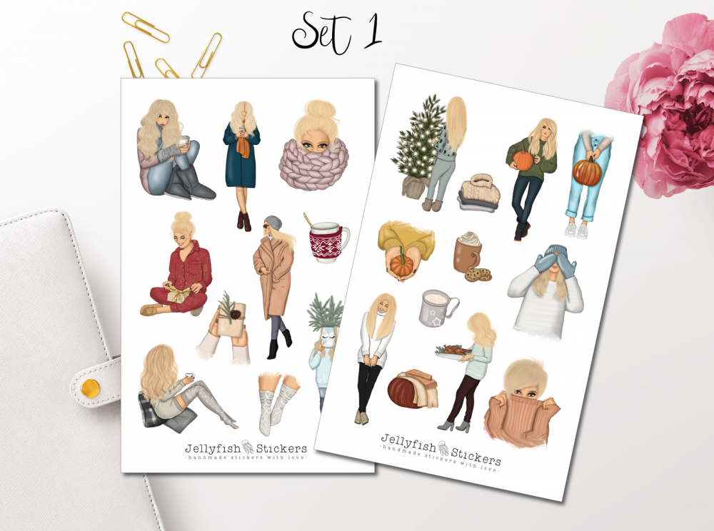 Cozy Girl Collection Sticker Set